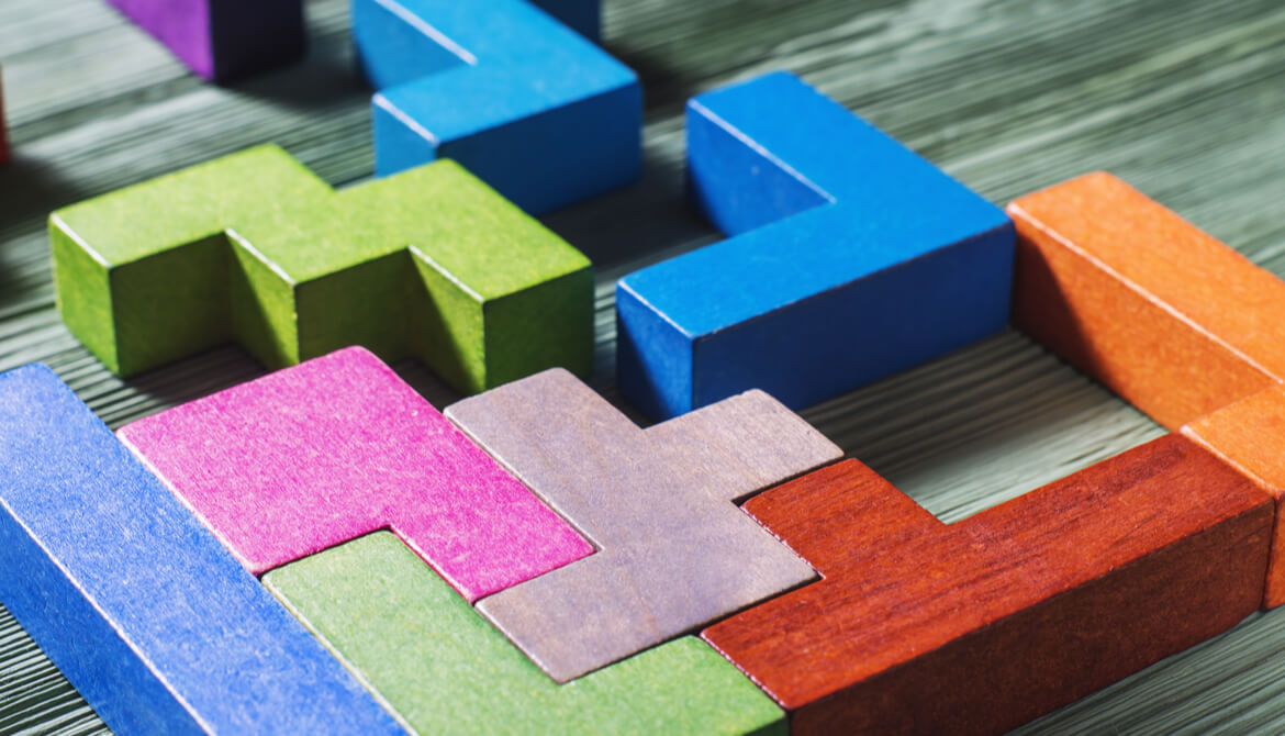 colorful puzzle blocks