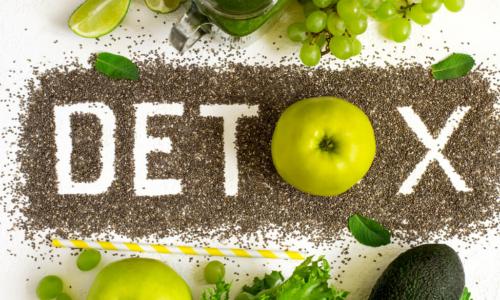 healthy foods and grains spell detox