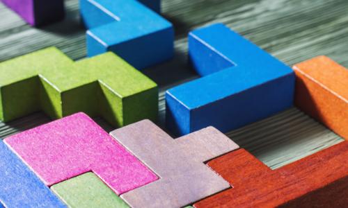 colorful puzzle blocks