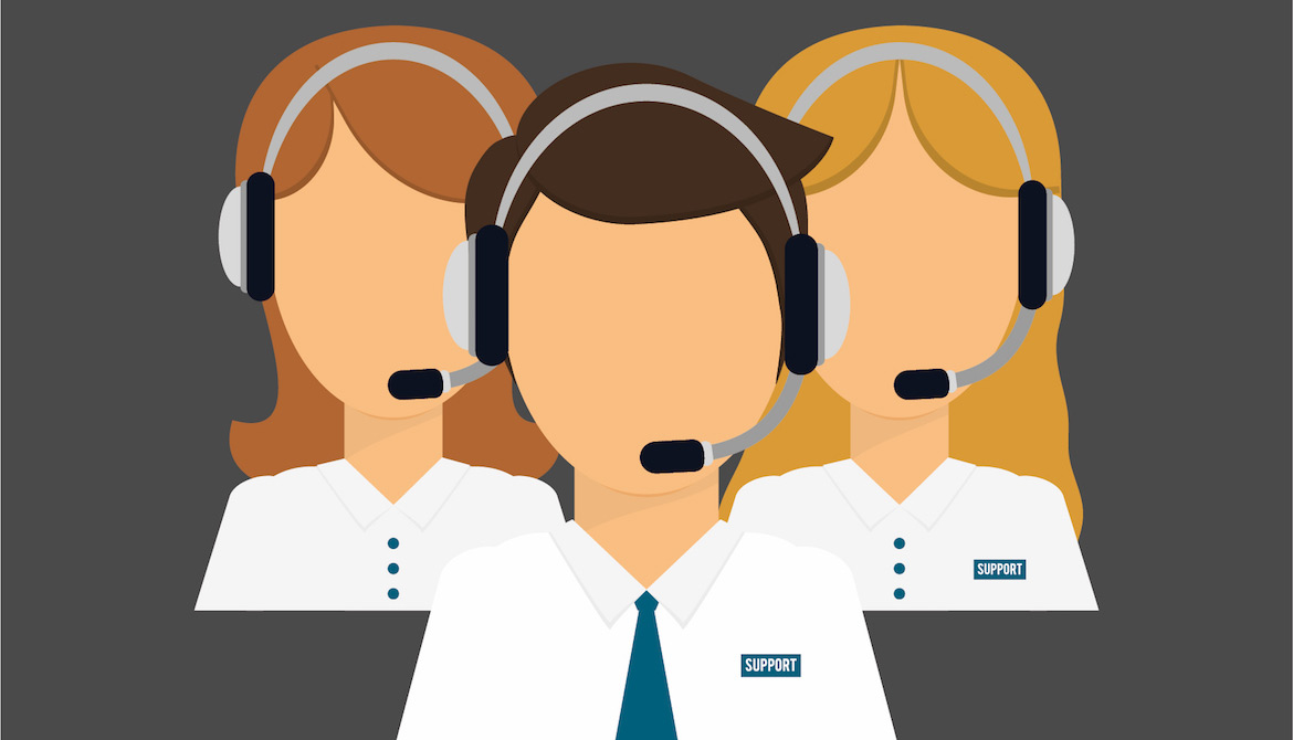call center staff illustration
