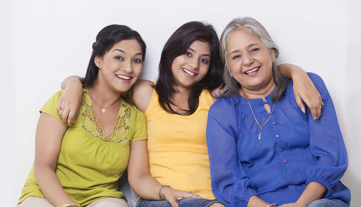 three women representing all three different generations 