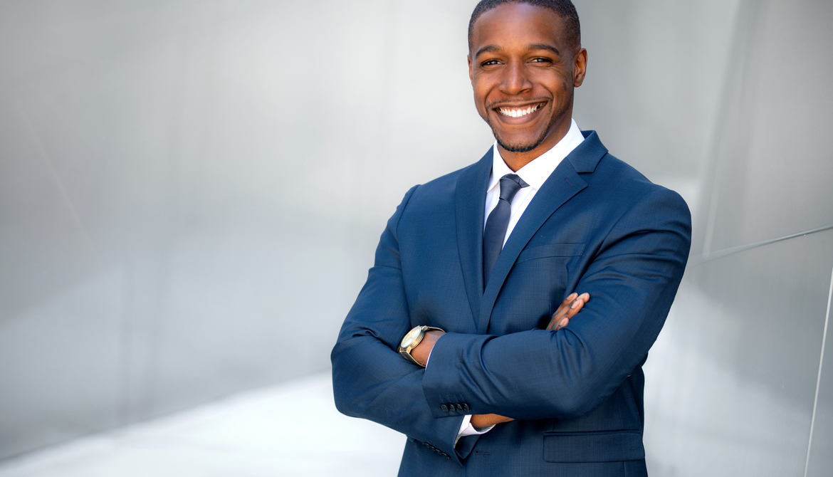 african-american executive smiling