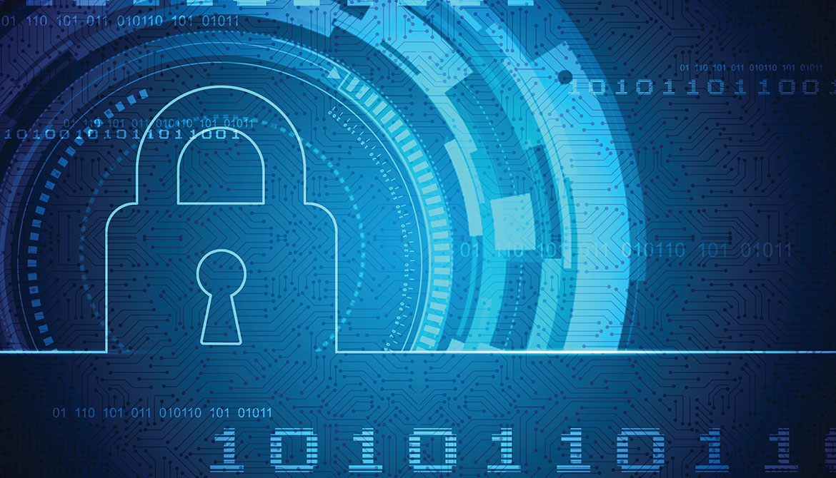 digital padlock secures data