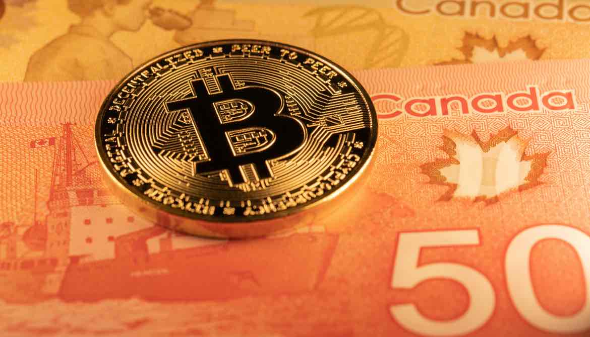 itcoin on Canadian Dollar Banknote