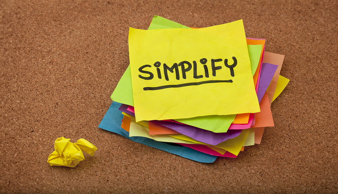 Post-it Notes with Simplify written on it