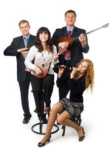 business people with instruments 