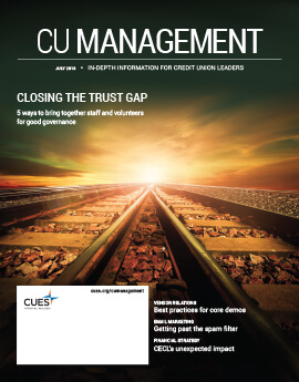 July 2018 Issue CU Management Cover