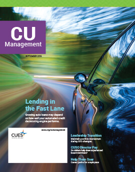 September 2016 Issue CU Management Cover