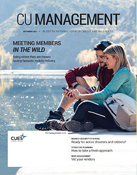 September 2021 Credit Union Management magazine cover