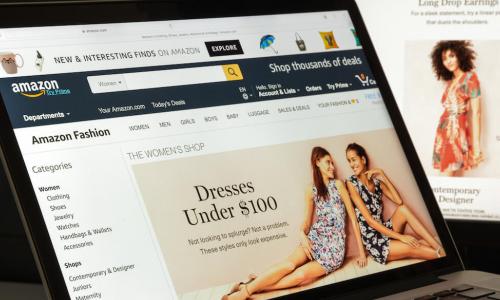 ​computer screen showing shopping on amazon [Click and drag to move] ​