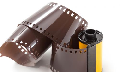 film showing out of a canister