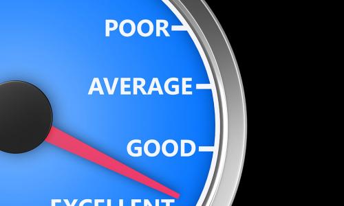 meter for poor, medium and excellent customer experience