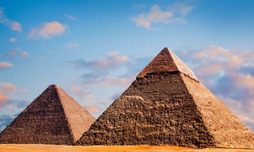 two Egyptian pyramids
