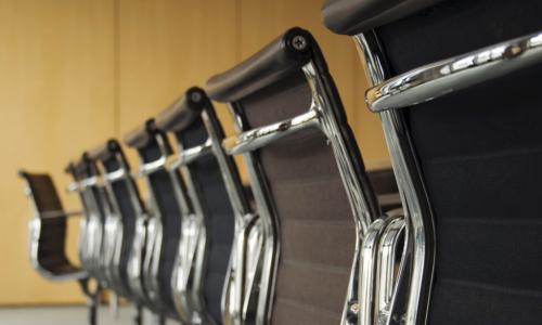 row of board chairs 