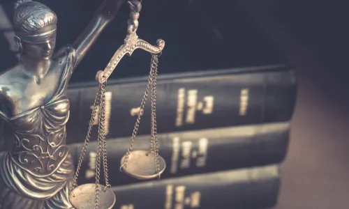 scales of justice and law books