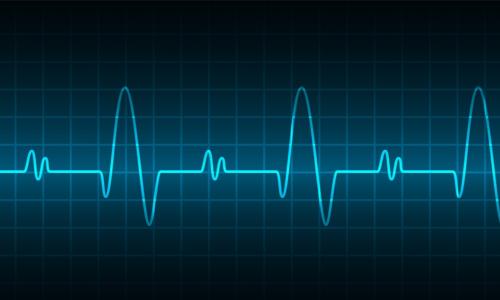digital image of heart rate or EKG wave