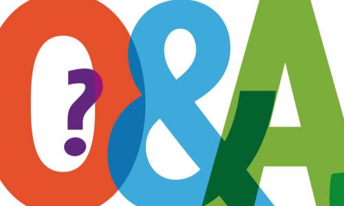 colorful question marks and answer symbols
