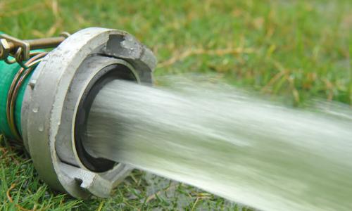 hose with water flowing out