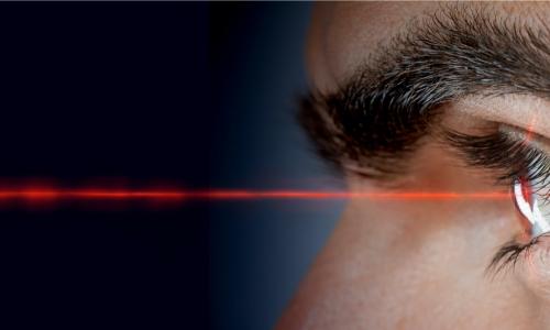 laser coming out of an eye