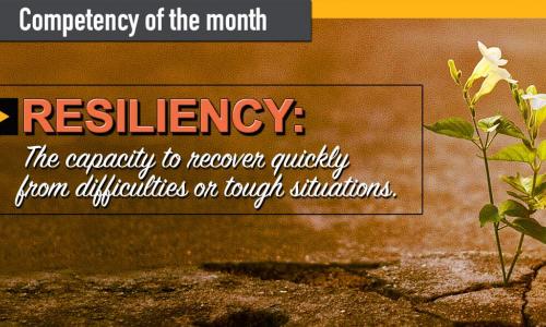 image from Affinity intranet of resilience competency of the month