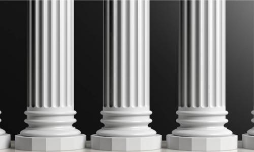 row of pillars