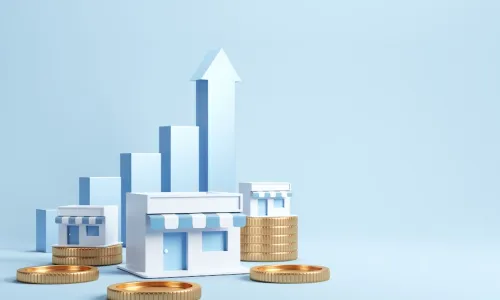 digital illustration representing growth and banking for business members